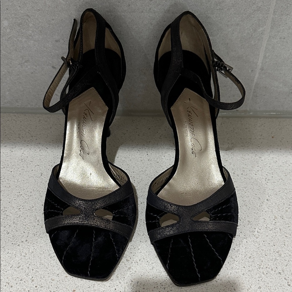 Kenneth Cole Black Strappy Heels